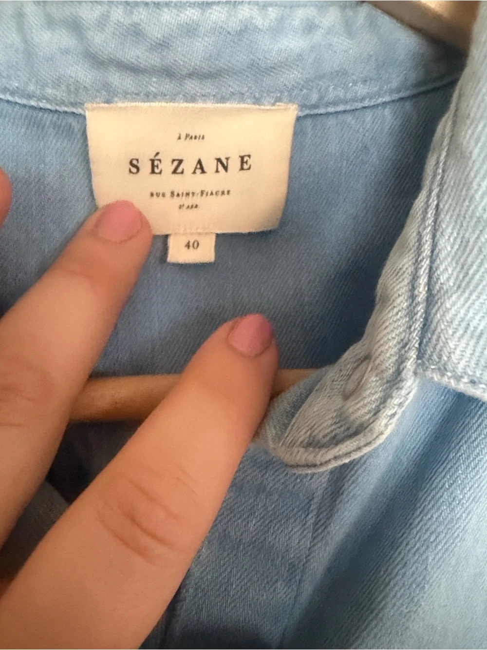 Sezane denim shirt - Picture 3 of 7